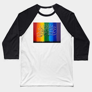 Rainbow Tree Baseball T-Shirt